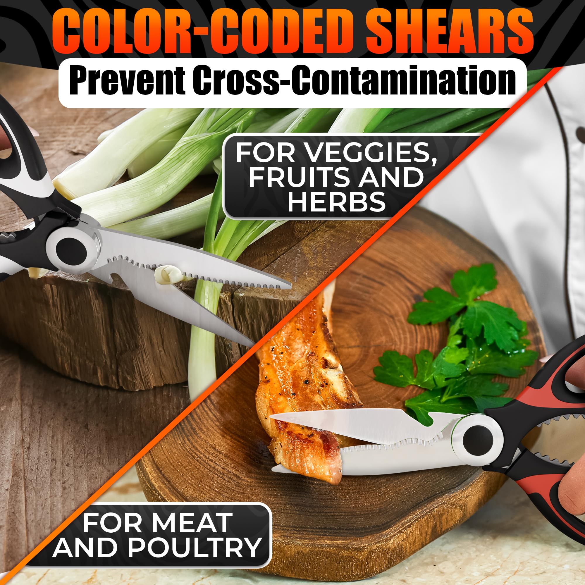 Multifunction Kitchen Scissors - Chicken Bone Meat Vegetable Cutter Nutcracker Bottle Openers Tools, 1 Pcs